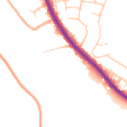 Daytime road noise heatmap for TN15 6EN