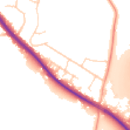 Daytime road noise heatmap for TN15 6JZ