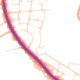 Daytime road noise heatmap for TN15 6LL