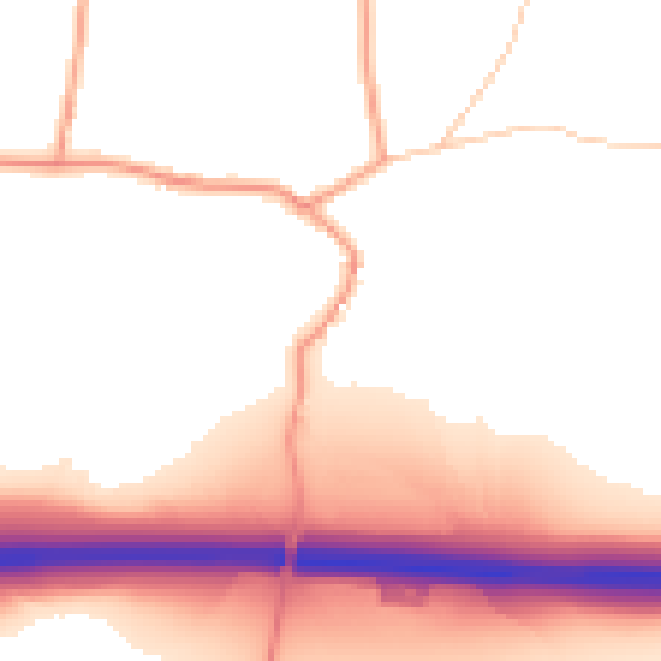 Daytime road noise heatmap for TN15 6NP