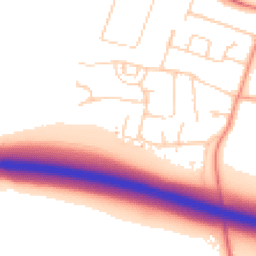 Daytime road noise heatmap for TN15 6RX