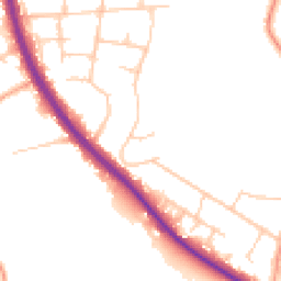 Daytime road noise heatmap for TN15 6UD
