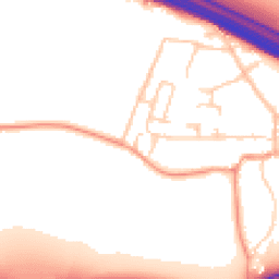 Daytime road noise heatmap for TN15 7BN