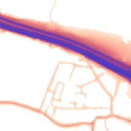 Daytime road noise heatmap for TN15 7DE