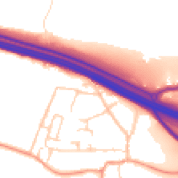 Daytime road noise heatmap for TN15 7DT