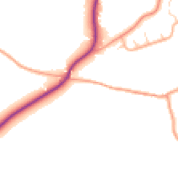 Daytime road noise heatmap for TN15 7JW