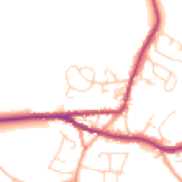 Daytime road noise heatmap for TN15 8DJ