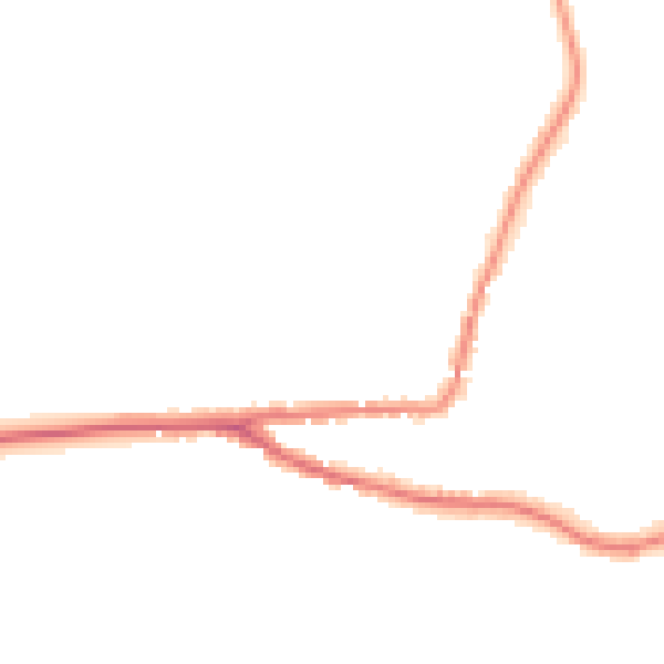 Night-time road noise heatmap for TN15 8DJ