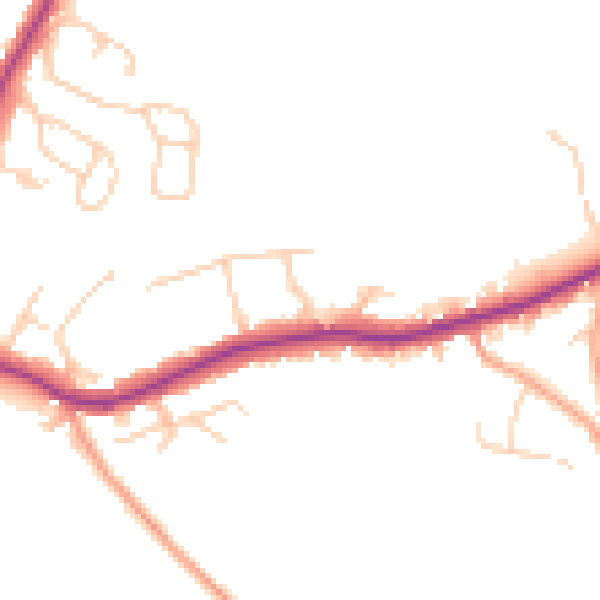 Daytime road noise heatmap for TN15 8HL