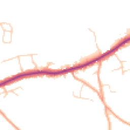 Daytime road noise heatmap for TN15 8JE