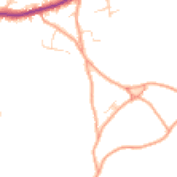 Daytime road noise heatmap for TN15 8NA