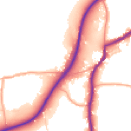 Daytime road noise heatmap for TN15 9AG