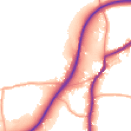 Daytime road noise heatmap for TN15 9AQ