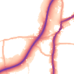 Daytime road noise heatmap for TN15 9DA