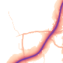 Daytime road noise heatmap for TN15 9DE