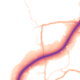 Daytime road noise heatmap for TN15 9DN