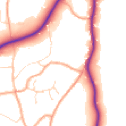 Daytime road noise heatmap for TN15 9EE