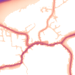 Daytime road noise heatmap for TN16 1AF