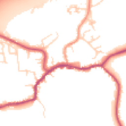 Daytime road noise heatmap for TN16 1AW