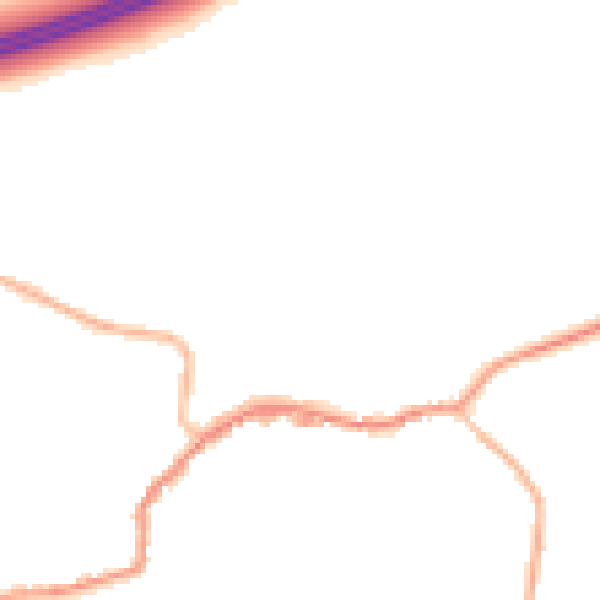 Night-time road noise heatmap for TN16 1BB