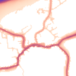 Daytime road noise heatmap for TN16 1BD