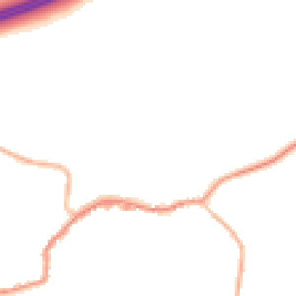 Night-time road noise heatmap for TN16 1BE