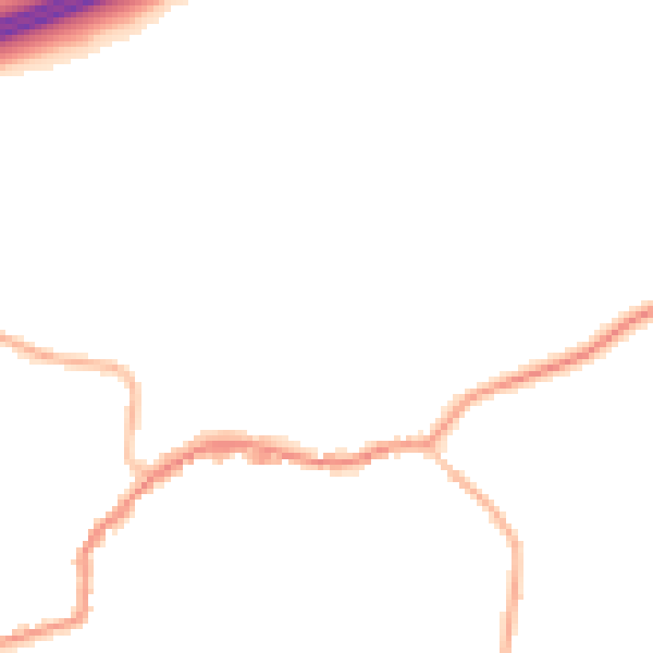 Night-time road noise heatmap for TN16 1BG
