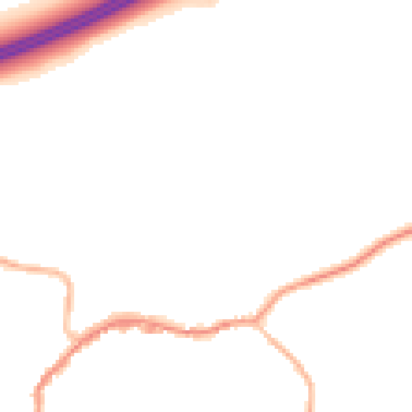 Night-time road noise heatmap for TN16 1BQ