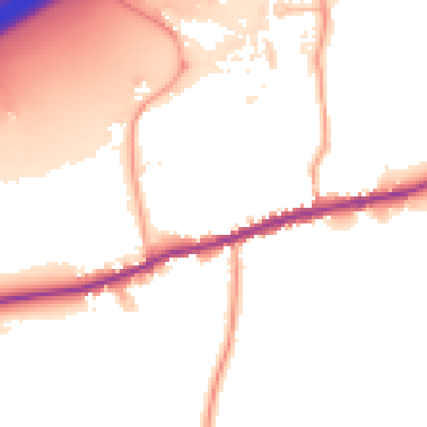 Daytime road noise heatmap for TN16 1DG