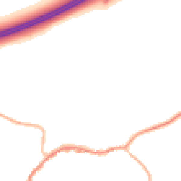 Night-time road noise heatmap for TN16 1DN