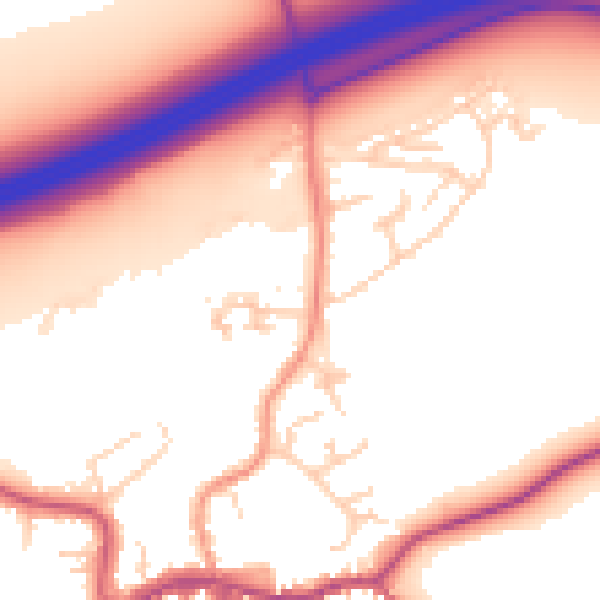 Daytime road noise heatmap for TN16 1DP
