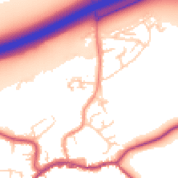Daytime road noise heatmap for TN16 1DQ