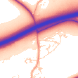 Daytime road noise heatmap for TN16 1DT