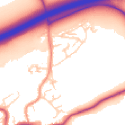 Daytime road noise heatmap for TN16 1DU