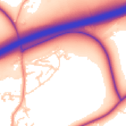 Daytime road noise heatmap for TN16 1EA