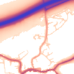 Daytime road noise heatmap for TN16 1FB
