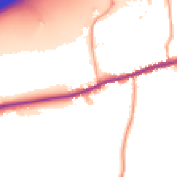 Daytime road noise heatmap for TN16 1HR