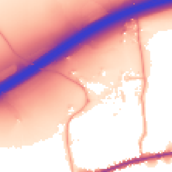 Daytime road noise heatmap for TN16 1NS