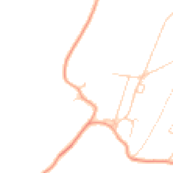 Daytime road noise heatmap for TN16 2DB