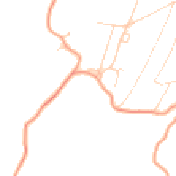 Daytime road noise heatmap for TN16 2DE