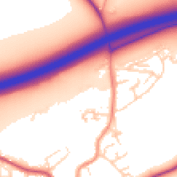 Daytime road noise heatmap for TN16 2DH