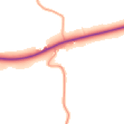 Daytime road noise heatmap for TN16 2ES