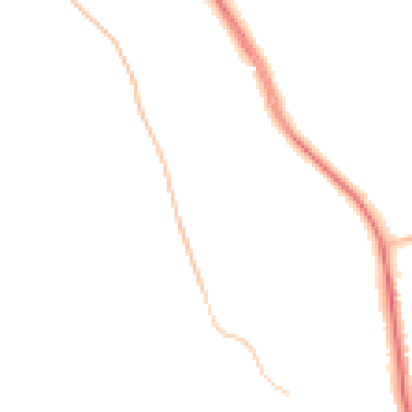 Night-time road noise heatmap for TN16 3DG