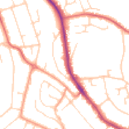 Daytime road noise heatmap for TN16 3DS