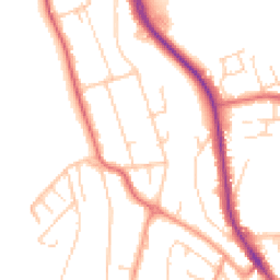 Daytime road noise heatmap for TN16 3DW