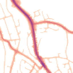 Daytime road noise heatmap for TN16 3DX