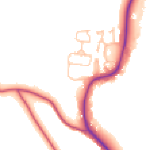 Daytime road noise heatmap for TN16 3EN