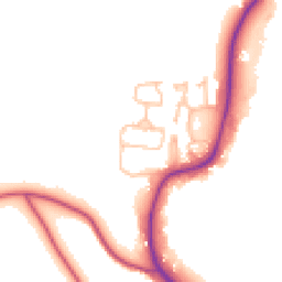 Daytime road noise heatmap for TN16 3EW