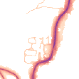 Daytime road noise heatmap for TN16 3GB