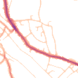 Daytime road noise heatmap for TN16 3LH